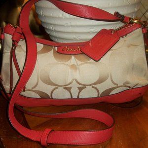 Coach Monogram Crossbody Shoulder Handbag